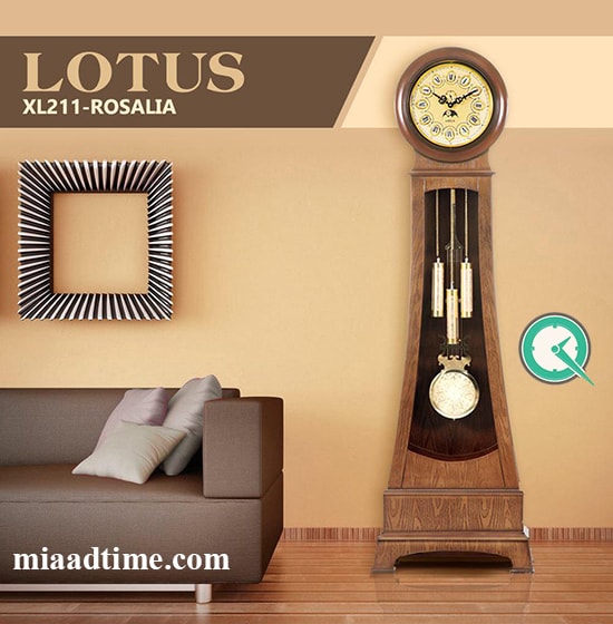 ساعت ایستاده لوتوس LOTUS مدل رزالیا |کلاسیک چوبی گردویی | کد XL-211Walnut چوبی