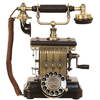 تلفن طرح قدیمی با شماره گیر چرخشی از جنس فلز و رزین کد 1923