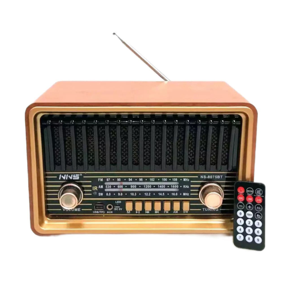 رادیو کلاسیک، رادیو شارژی قابل حمل با امکانات بروز، مدل 8075