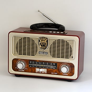 رادیو سبک قدیمی طرح چوبی رنگ روشن مدل 111BT