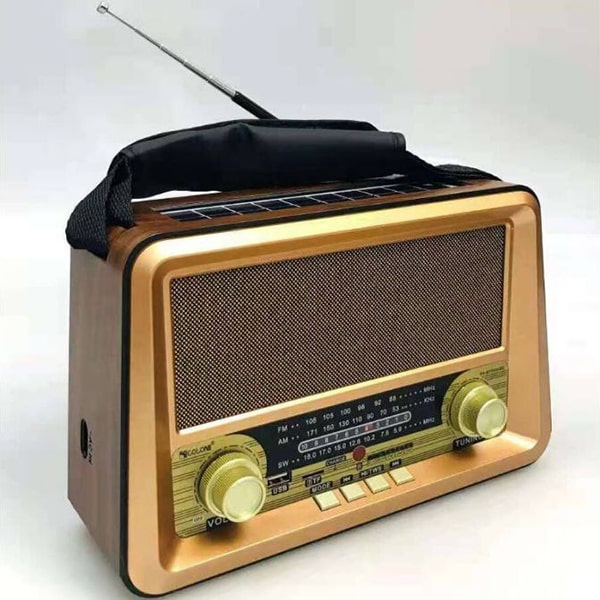 رادیو کلاسیک، اسپیکر بلوتوثی قابل حمل، رادیو سنتی و چوبی قدیمی، رادیو شارژی سبک قدیم، قابلیت پخش موزیک و صدا از طریق اتصال با بلوتوث | کد 1006