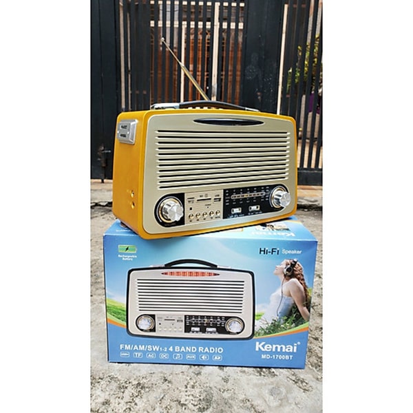رادیو شارژی کلاسیک کمای مدل 1700 خردلی