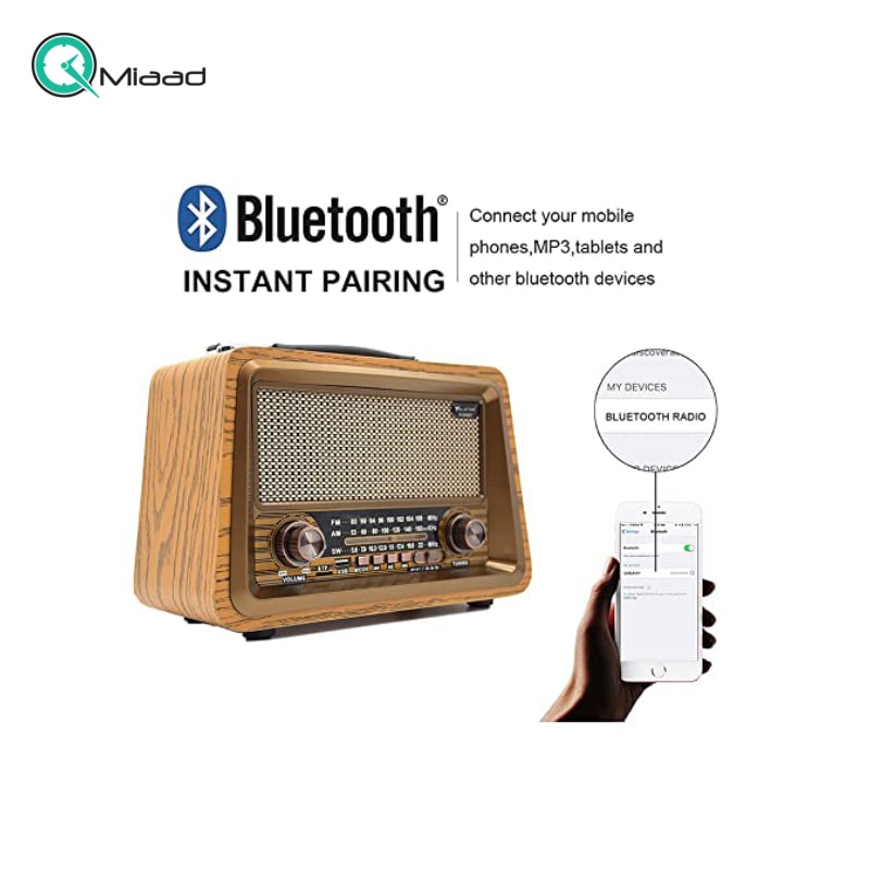 رادیو کلاسیک مدل 2066 قهوهایروشن قیمت رادیو