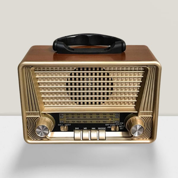 رادیو شارژی کلاسیک طرح چوب مدل 7188-b