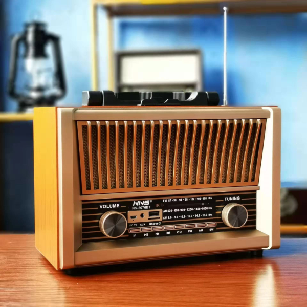 رادیو کلاسیک، رادیو شارژی و قابل حمل با امکان بلوتوث و پخش فلش |مدل 2076bt