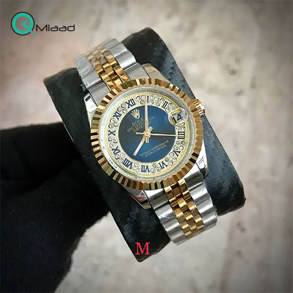 ساعت مچی زنانه رولکس مدل 6433 سیلور طلایی زنانه