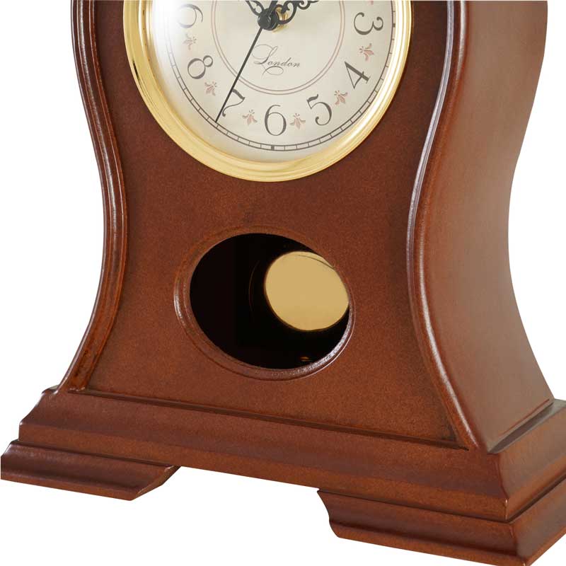 ساعت رومیزی چوبی لوتوس مدل 5510 گردویی  ساعت رومیزی لوتوس