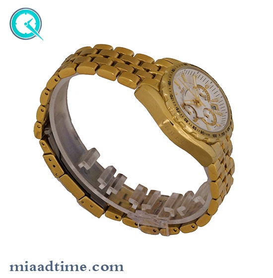 ساعت مچی ویولت زنانه کرنوگراف طلایی صفحه سفید مدل 0406/2L ساعت مچی زنانه violet