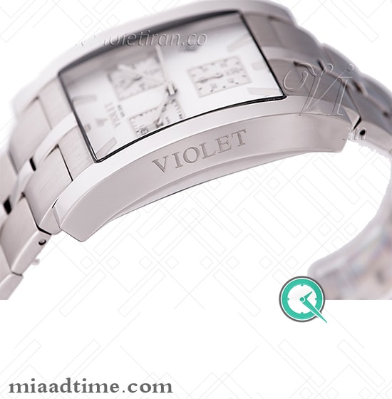 ساعت ویولت Violet مردانه | کرنوگراف مستطیل استیل | کد 0142G Watch