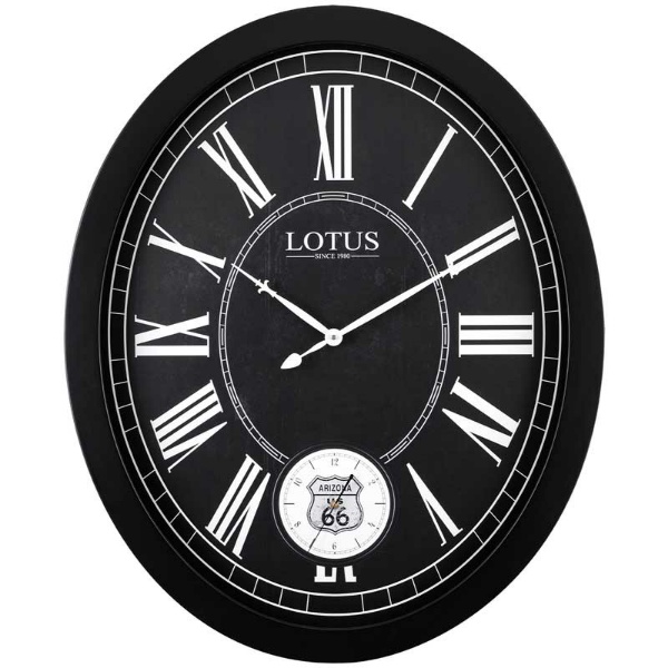 ساعت دیواری چوبی لوتوس مدل  7739 مشکی