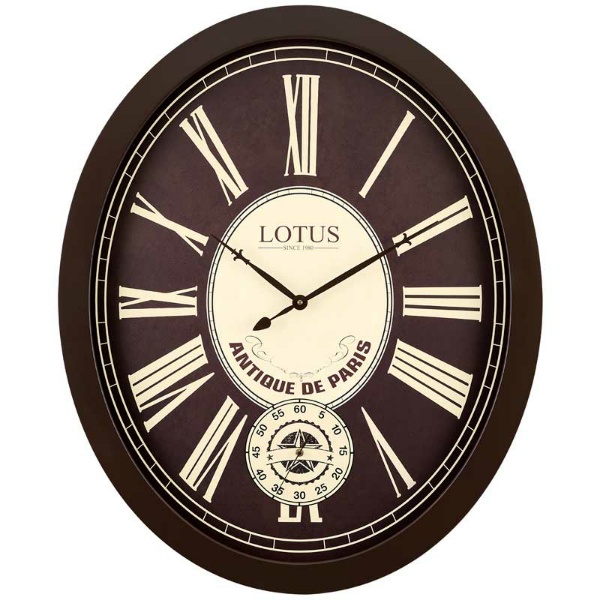 ساعت دیواری چوبی لوتوس مدل 7740 قهوه ای