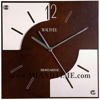 ساعت دیواری والتر چوبی مربع مدل N-3324
