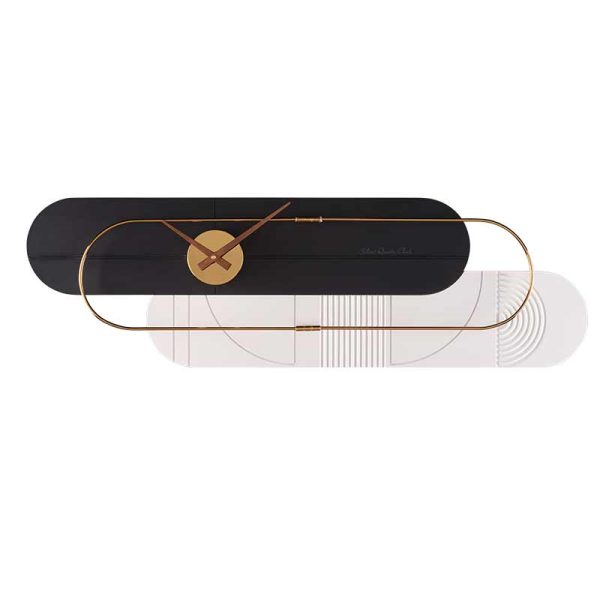 ساعت دیواری مدرن لاکوی کد WMC-1504، ساعت دیواری لاکوی با متریال با کیفیت و با دوام، طراحی مینیمال، دارای موتور آرامگرد و 5 سال گارانتی، رنگ مشکی