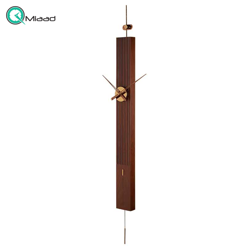 ساعت دیواری مدرن لاکوی کد WMC-1501، ساعت دیواری لاکوی با متریال با کیفیت و با دوام، طراحی مینیمال، دارای موتور آرامگرد و 5 سال گارانتی، رنگ قهوه ای