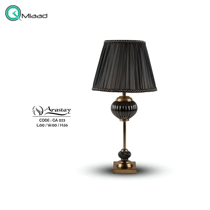 آباژور رومیزی مدل GA023 رنگ مشکی