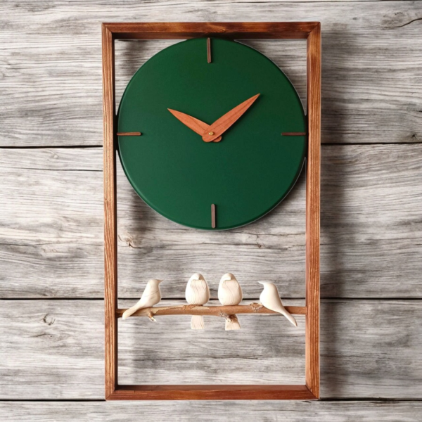 ساعت دیواری چوبی دست ساز مدل 170