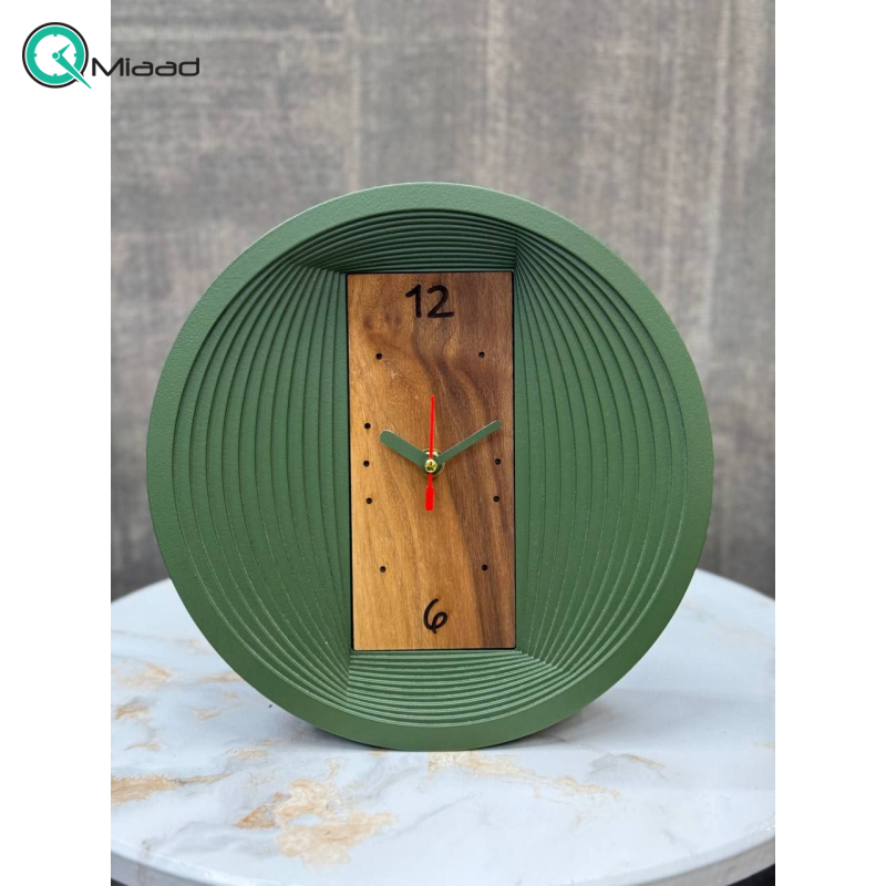 ساعت رومیزی MDF مدل 1405 رنگ سبز