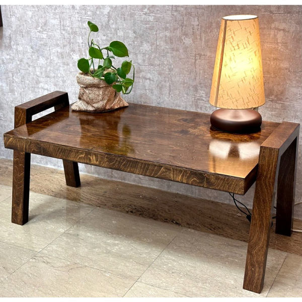 میز جلو مبلی کد 2750، میز جلو مبلی چوبی ضد خش و ضد آب، متریال چوب 5 لایه ورق هایگلس، دارای بسته بندی محکم، رنگ قهوه ای