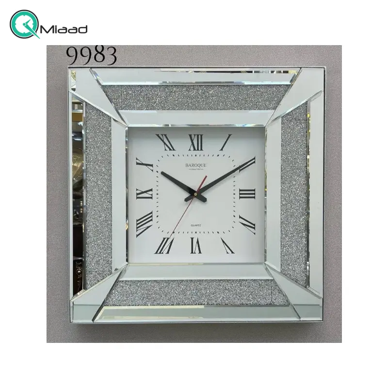 تزیین ساعت دیواری با استفاده از آینه