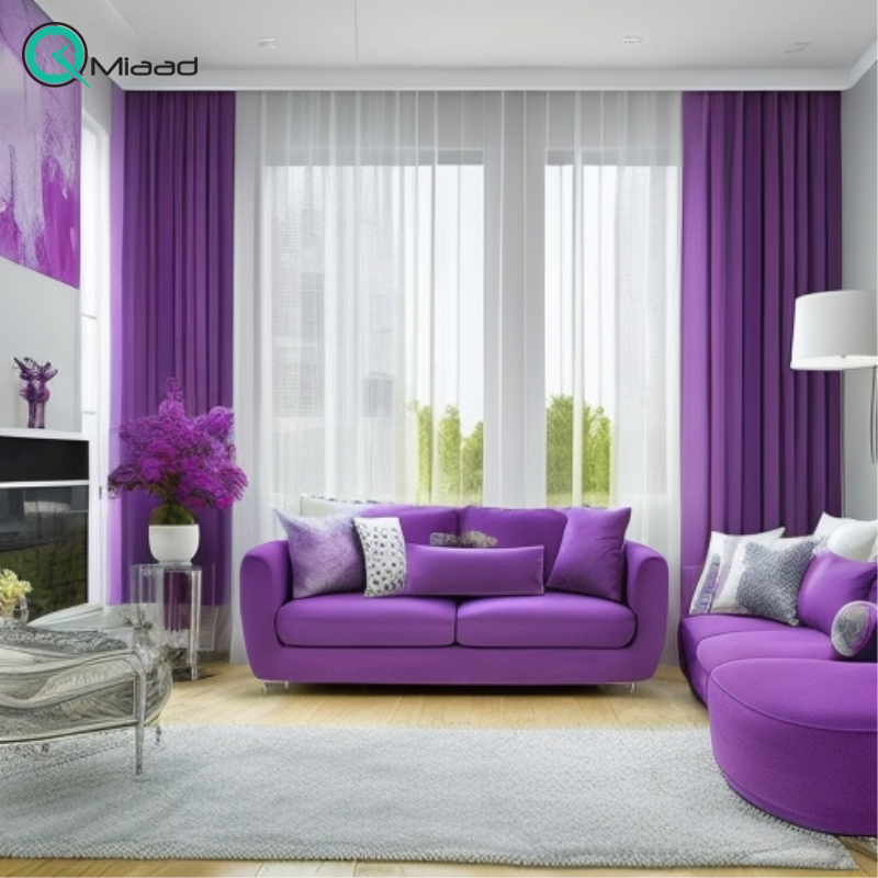 رنگ های تکمیل کننده طوسی و بنفش