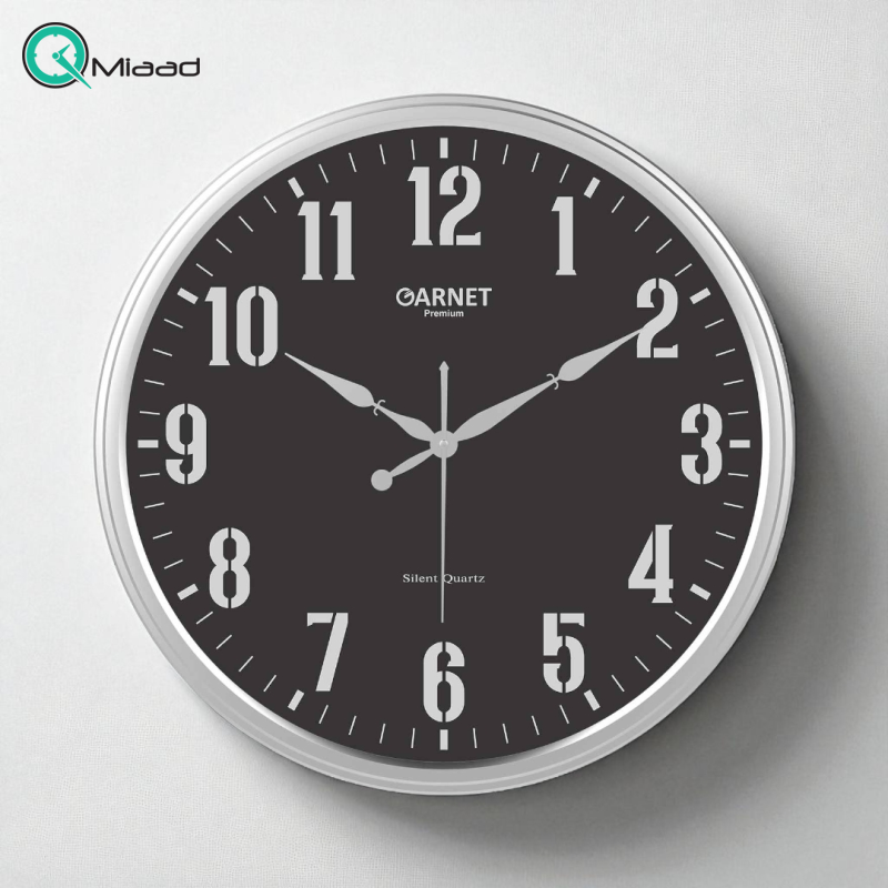 ساعت دیواری شوبرت مدل 5022BQ رنگ نقرهای