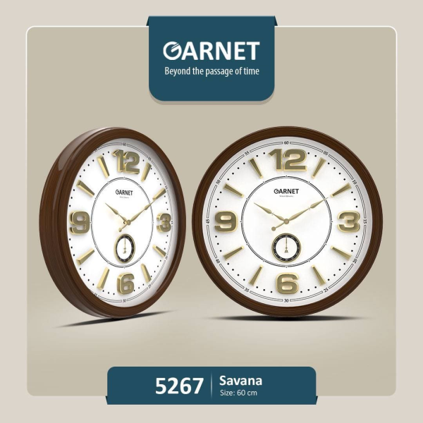 ساعت دیواری شوبرت سایز 60 مدل 5267 گارنت