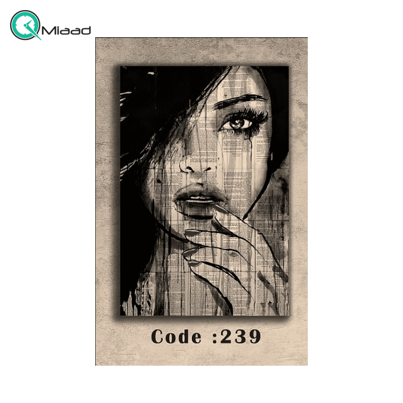 سری سوم تابلو کد 239 با طرح زیبا نقاشی چهره دختر