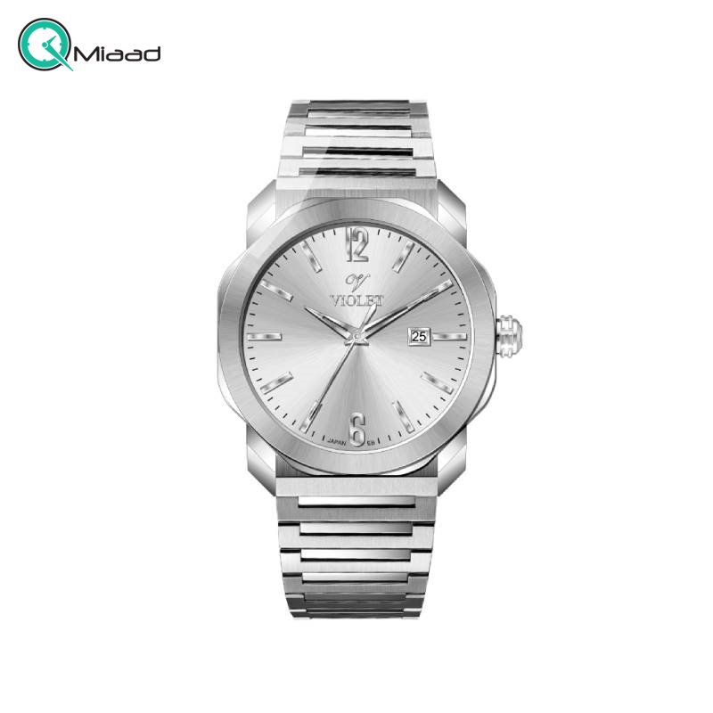 ساعت مچی ویولت 0627 نقره ای صفحه سفید
