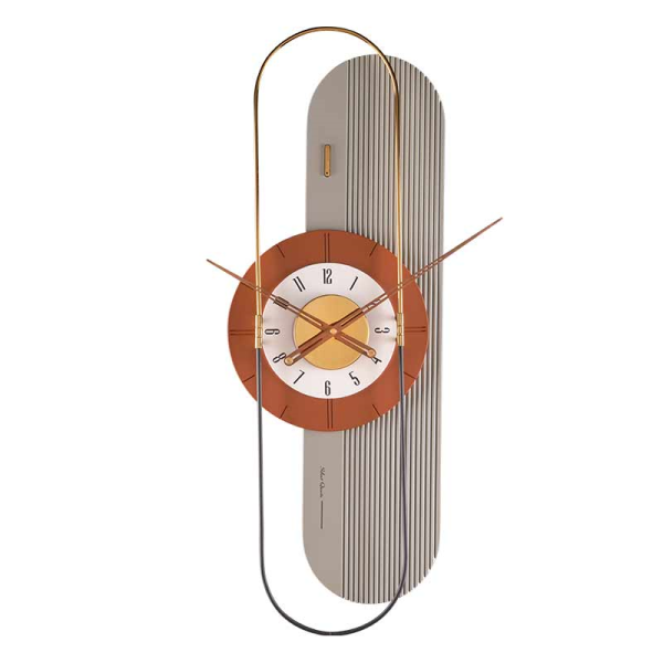 ساعت دیواری مدرن لاکوی کد WMC-1505، ساعت دیواری لاکوی با متریال با کیفیت و با دوام، طراحی مینیمال، دارای موتور آرامگرد و 5 سال گارانتی، رنگ طوسی