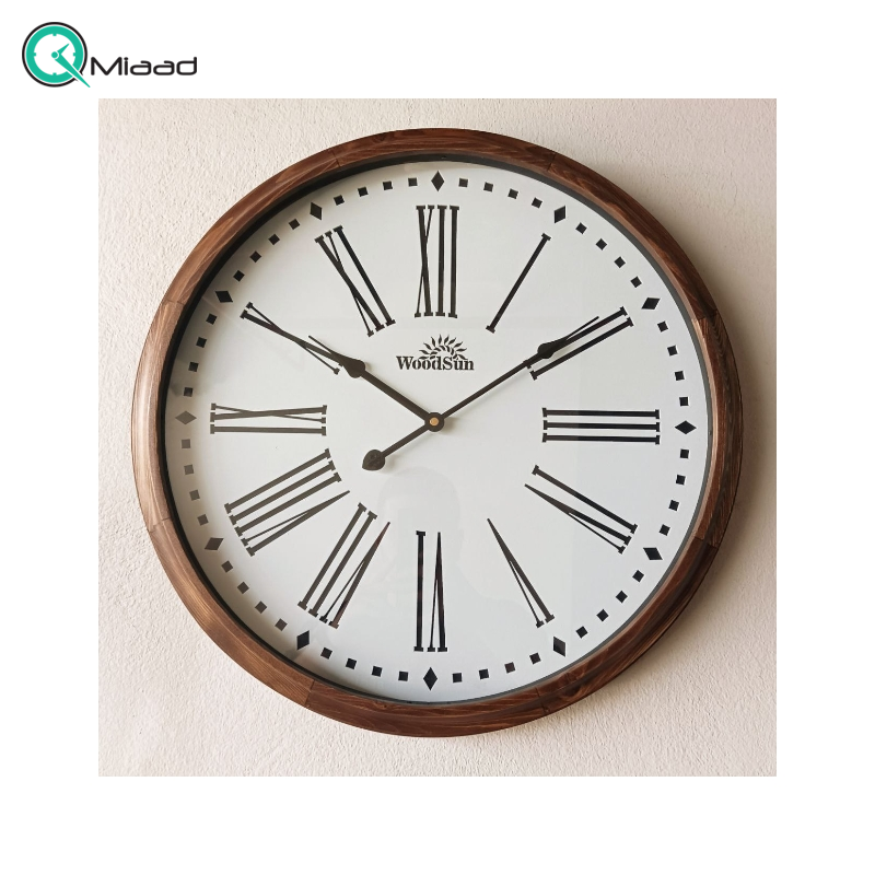 ساعت دیواری چوبی سایز 50 وودسان مدل ژنو