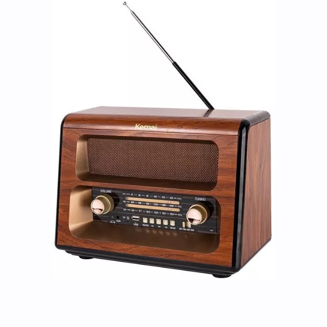 رادیو کلاسیک، اسپیکر بلوتوثی قابل حمل، رادیو سنتی، رادیو قابل شارژ، رادیو با قابلیت پخش موزیک و صدا از طریق اتصال با بلوتوث، پشتیبانی از کارت حافظه SD Card، مدل 1910