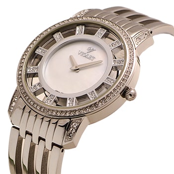 ساعت مچی ویولت زنانه گرد نگین دار استیل کد 12323