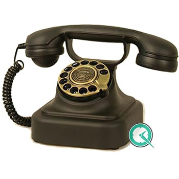 تلفن رومیزی کلاسیک وارداتی مدل 1928، تلفن خونه با شماره‌گیر چرخشی و بدنه فلزی
