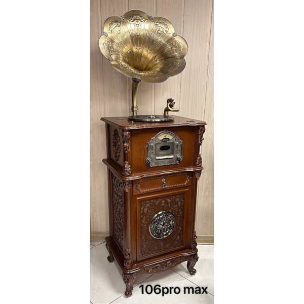 گرامافون مبله والتر فول‌جدید مدل 106 پرو‌مکس قهوه ای